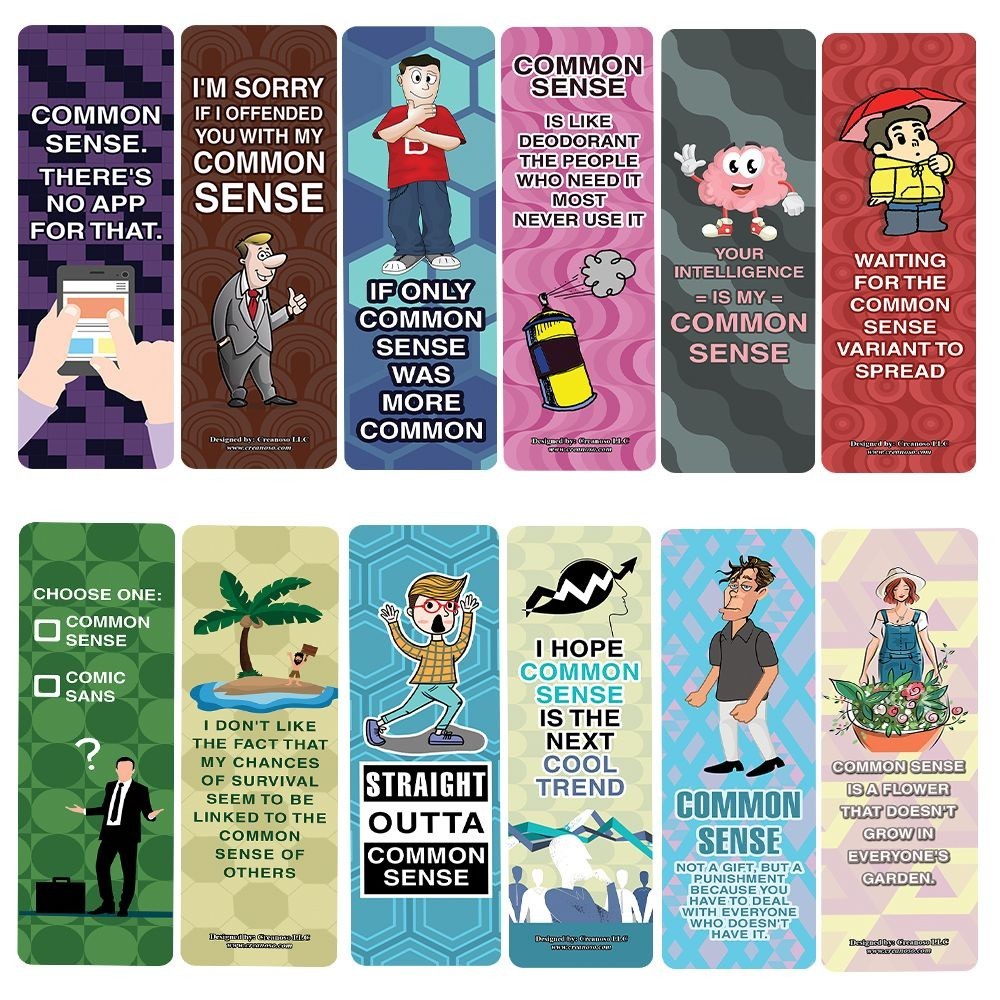Funny Common Sense Bookmarks(6-pack) | Shopee Malaysia