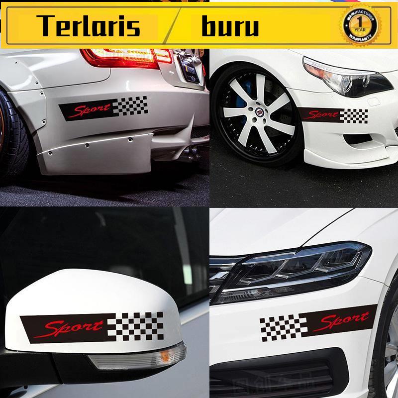 stiker kereta Pelekat Kereta Bendera Grid, Calar, Pelindung Stiker