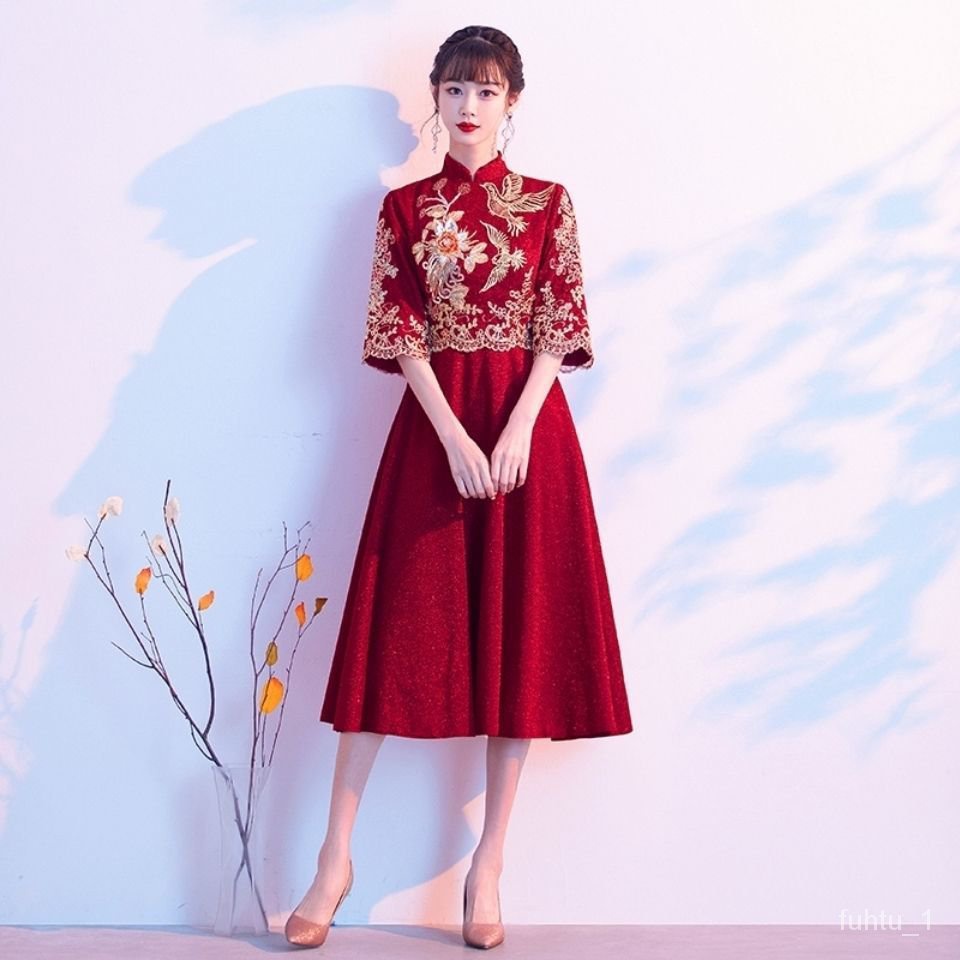 Q Manufacturer2023New Toast Dress Bride Small Marriage Engagement