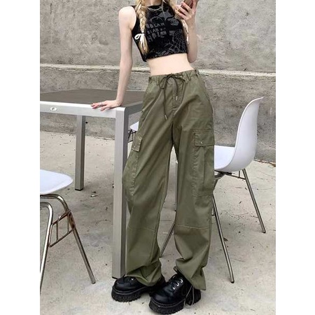 cargo pants women American style army green cargo pants girls thin hot ...