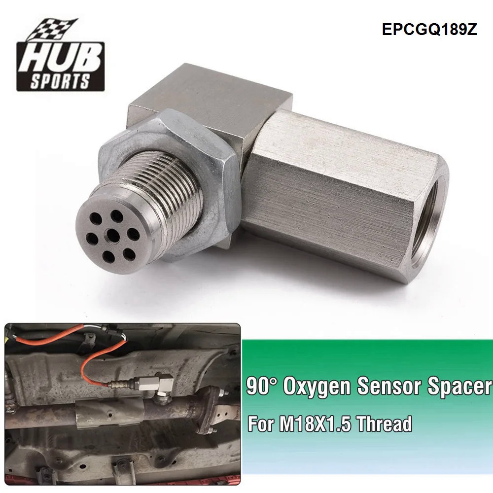 HUB sports Universal M18*1.5 Oxygen O2 Sensor Adaptor 90 Degree Engine ...