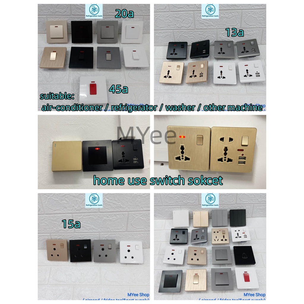 MYee Heavy airconditioner switch 45a 20a water heater / 15a round plug