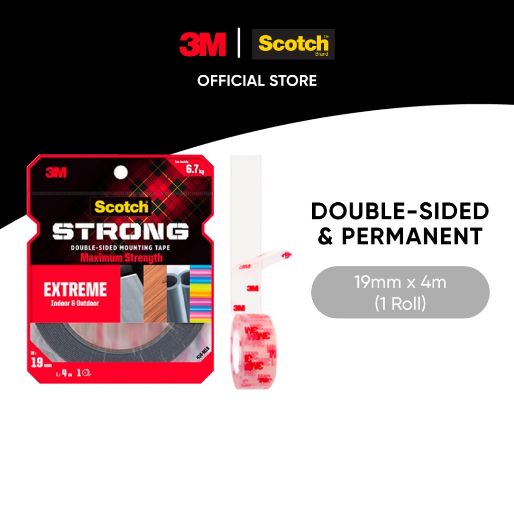 3M™ Scotch® Extreme Indoor and Outdoor Double Sided Mounting Tape ...