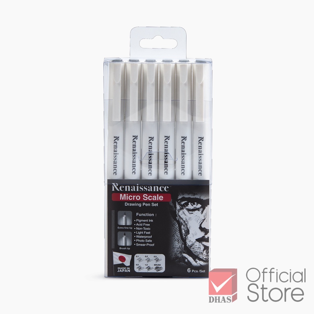 Renaissance Micro Scale Drawing Pen Set (6 Pcs) | Shopee Malaysia