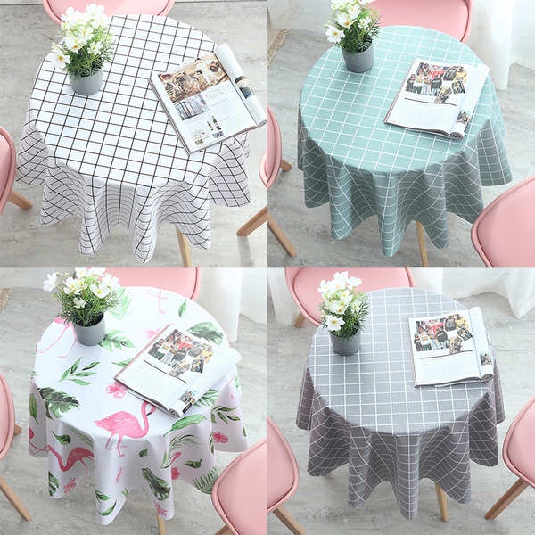 tablecloth Taplak meja bulat, kalis air, tahan minyak, pakai buang