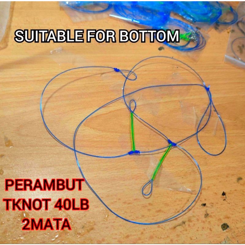HANDMADE 5PCS/PACK PERAMBUT PANCING 60LB BLUE COLOUR RIGS SUITABLE FOR ...