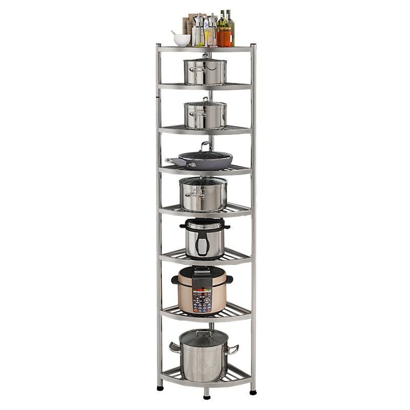 Stainless Steel Kitchen Corner Storage Rack Floor-Standing Multi-Layer ...