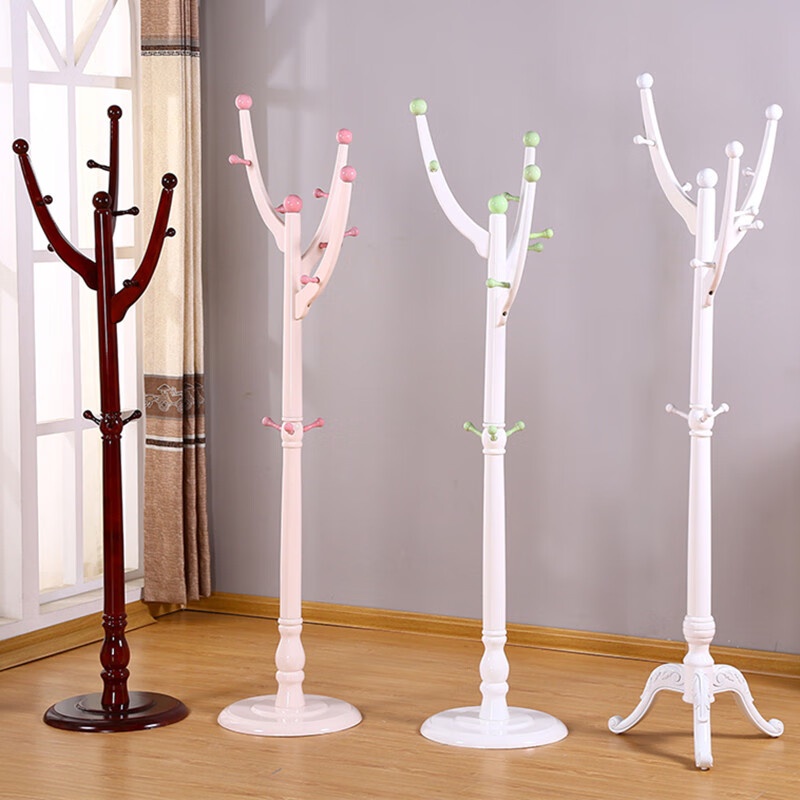 HY/🔥European Style Solid Wood Coat and Hat Rack Simple Floor Hanger