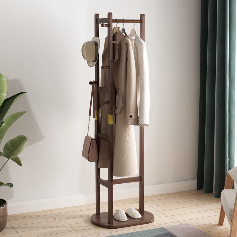 HY/🔥ABDTCorner Coat Rack Corner Hanger Solid Wood Coat and Hat Rack Floor Bedroom Master Bedroom
