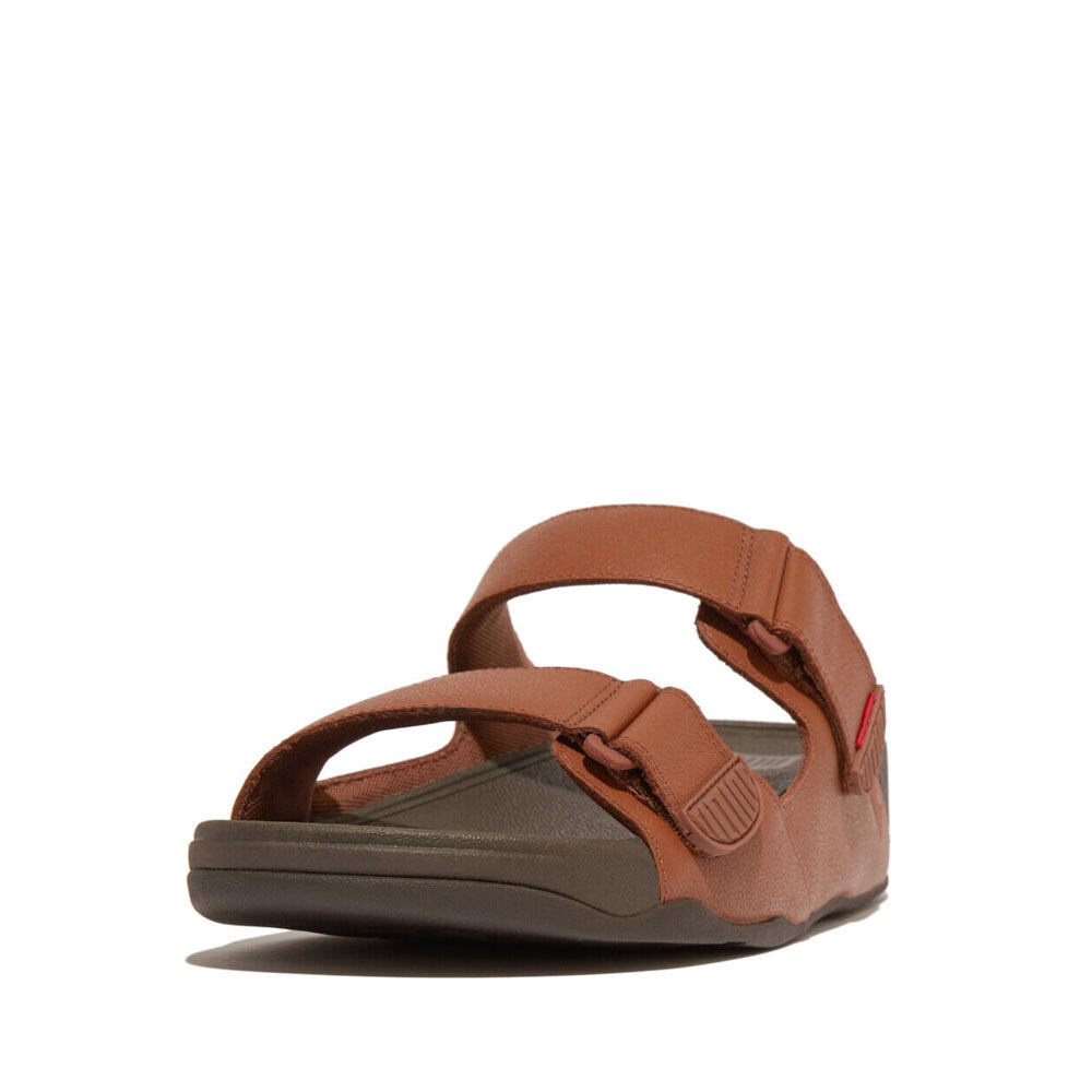 FitFlop Men's Gogh Moc Slide Sandals - Red Brown