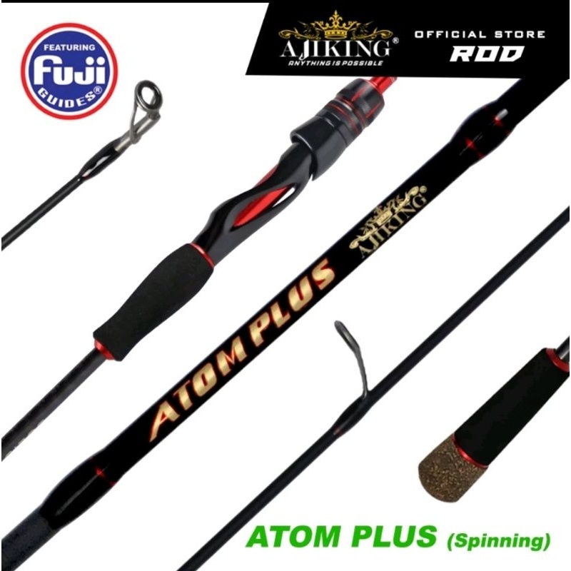 (FUJI GUIDE) 6kg-18kg Maxdrag Ajiking Atom Plus Spinning Fishing Rod ...