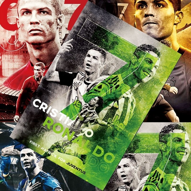 [Ready Stock] C Luo Poster Ronaldo Portugal World Cup Football Star ...