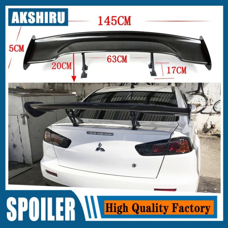 GT Style For Mitsubishi LANCER EVO 2010 to 2014 Exterior Color Rear ...