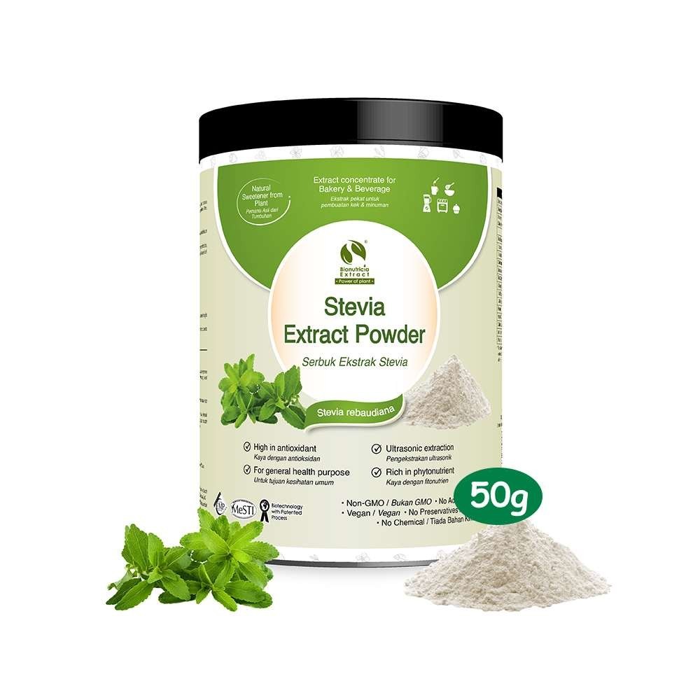 Stevia Extract Powder 50g/can. Low Glycemic Index, Help control blood