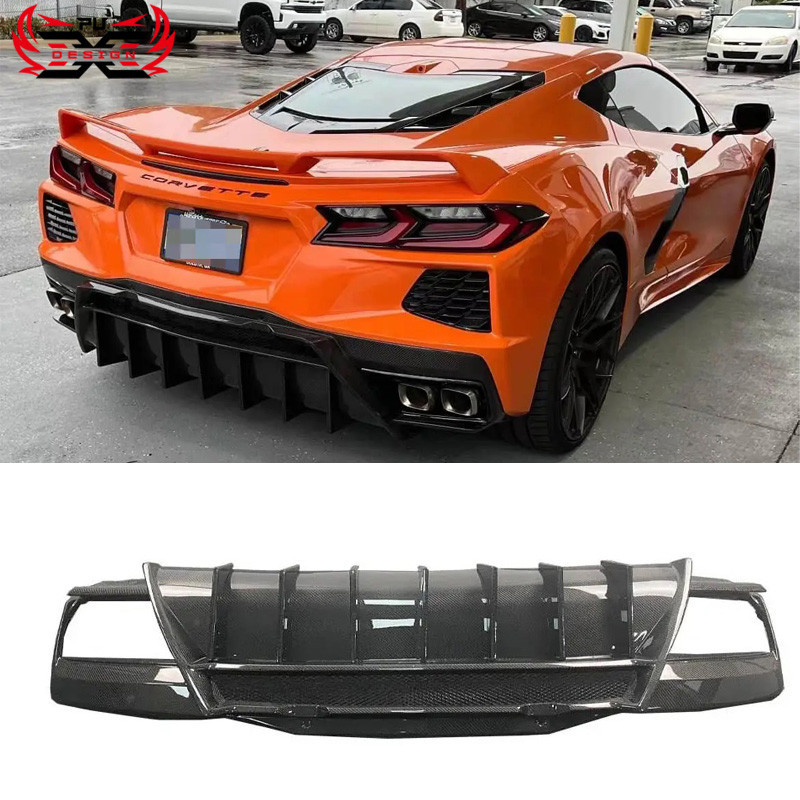 Factory Direct Sales Carbon Fiber C8 Rear Diffuser For Chevrolet 