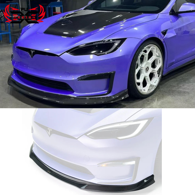 V Type Dry Carbon Fiber Front Lip Front Bumper Spoiler Front Bumper