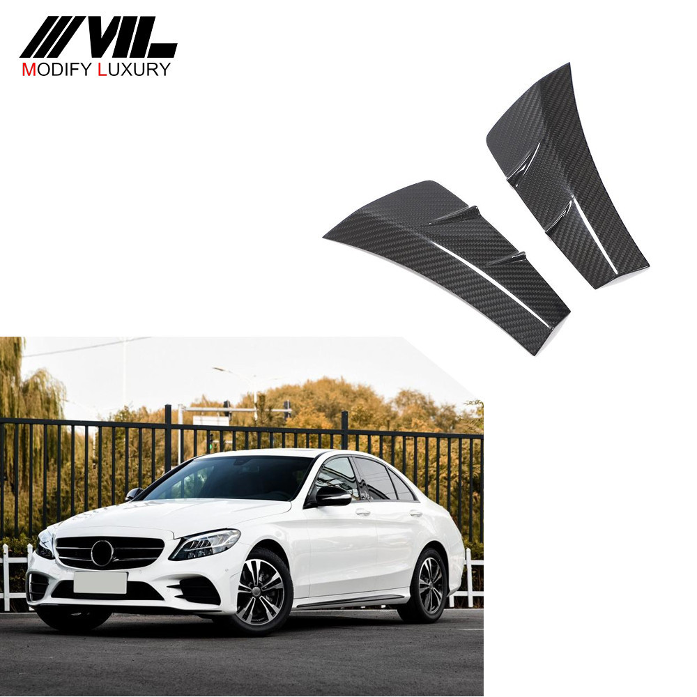 C Class C43 DRY Carbon Fiber Side Fender Air Trims For Mercedes Benz A205 C205 W205 C43 AMG 2D