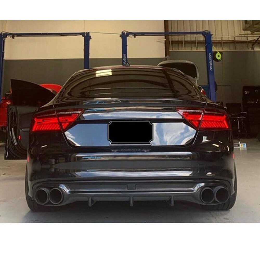 Front Ansatz Für Audi S7 / A7 S-Line C7 FL Schwarz Hochglanz