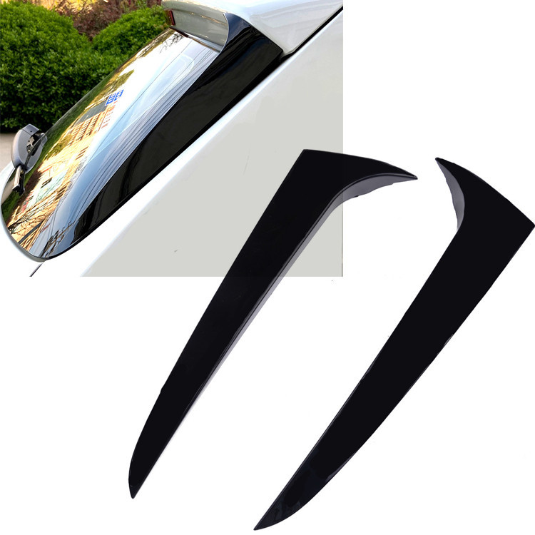 Glossy Black Rear Window Side Spoiler Pair For VW Touareg 2011-2017 – Easy Stick-On Install
