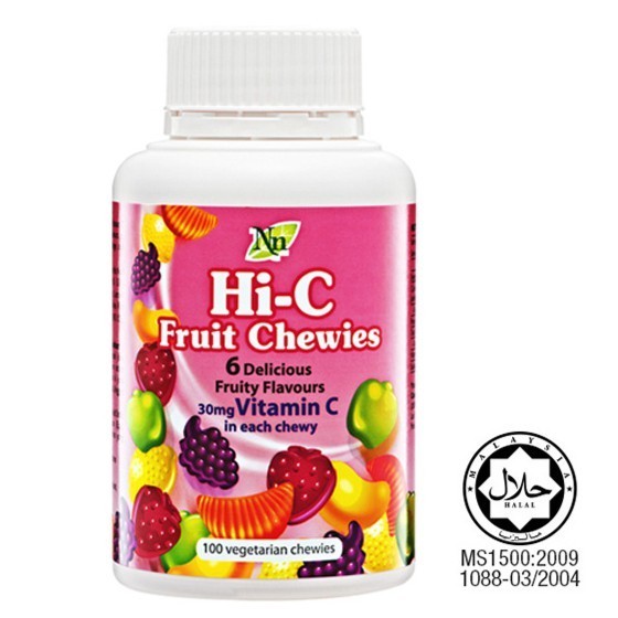 Cosway Nn Hi-C Fruit Chewies 100 Chewies (Kids Adults Vitamin c gummies ...