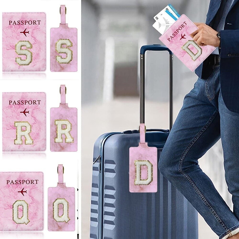 Embroidery sticker PU Leather Luggage Tag & Passport Cover Accessories ...