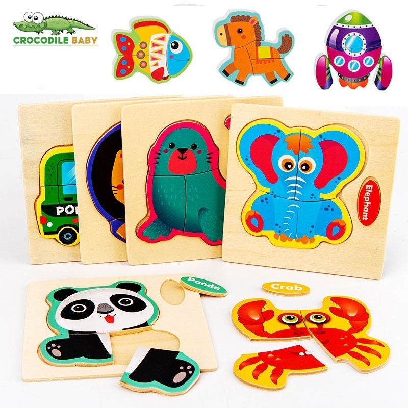 Kids Toys Toddler Wooden Puzzles for 1 2 3 Years Old Boys & Girls ...