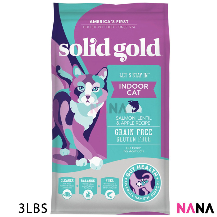 Solid Gold Cat Food Let’s Stay In Salmon, Lentil &amp; Apple Recipe (Grain ...