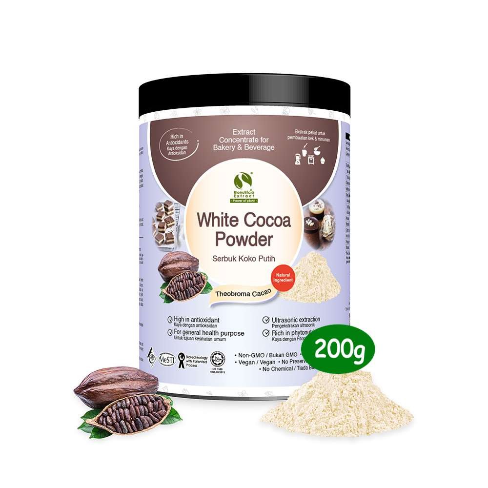 50:1 White Cocoa Standardized Extract Powder 200g/can. Improve mood and ...