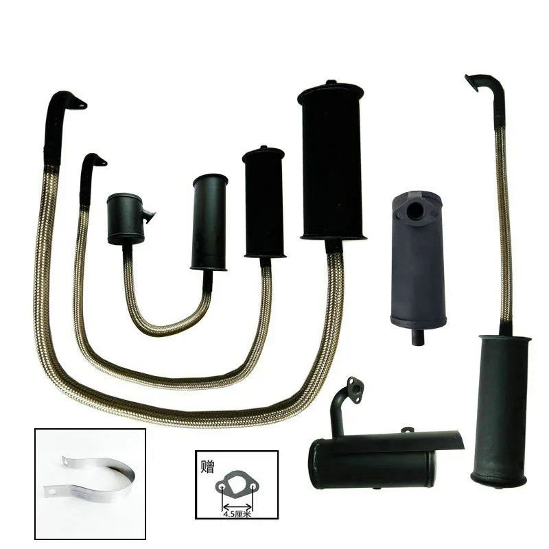 Range extender silencer gasoline engine generator silencer exhaust pipe