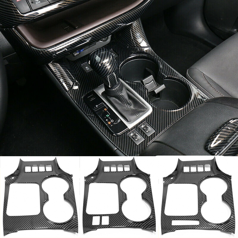 New Carbon fiber Console Gear Panel Frame Console Gear Shift Panel ...