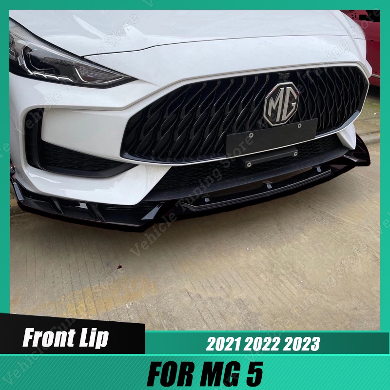 3Pcs Gloss Black Car Front Bumper Spoiler Lip Splitter Diffuser Body ...