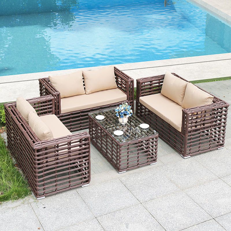 Single deals rattan sofa