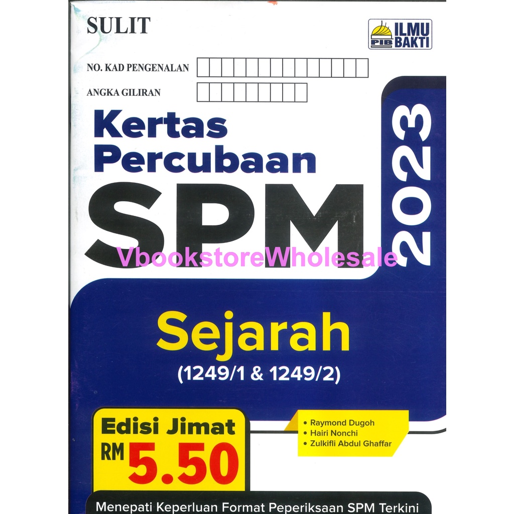 ILMU BAKTI KERTAS PERCUBAAN SPM SEJARAH Shopee Malaysia