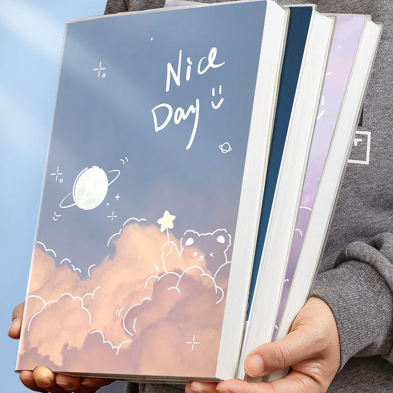 Rubber Case Notebook Notebook High-value Student Scrapbook Thick Book ...