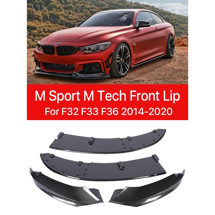 M Sport M Tech Carbon Fiber Front Bumper Lip Splitter Rear Diffuser