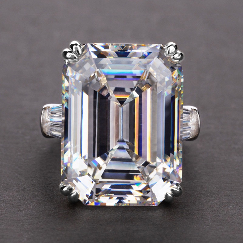 LALA.Square Crystal Ladies Ring Luxury Women's Engagement Wedding ...