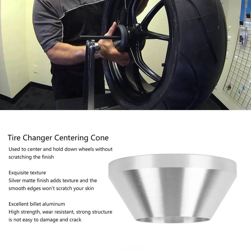 Manual Tire Changer Centering Cone Billet Aluminum Wheel Balancer Hold