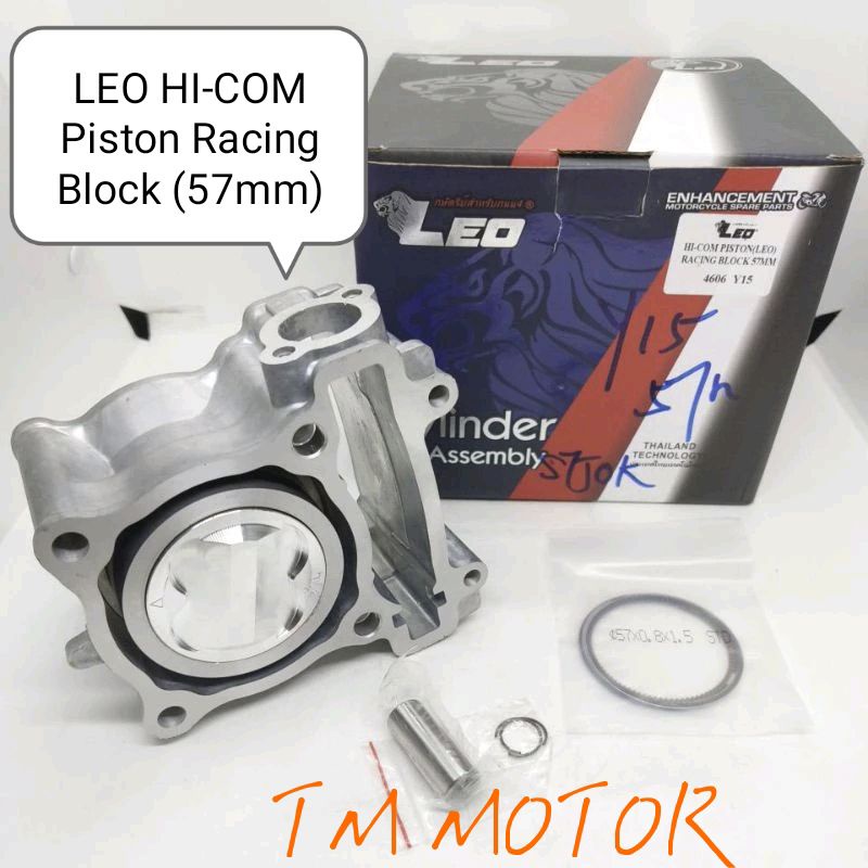 LEO Racing block Y15ZR with HI- COM Piston 57/60mm | Shopee Malaysia
