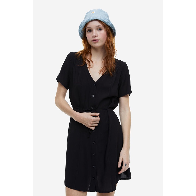 Button front hotsell dress h&m