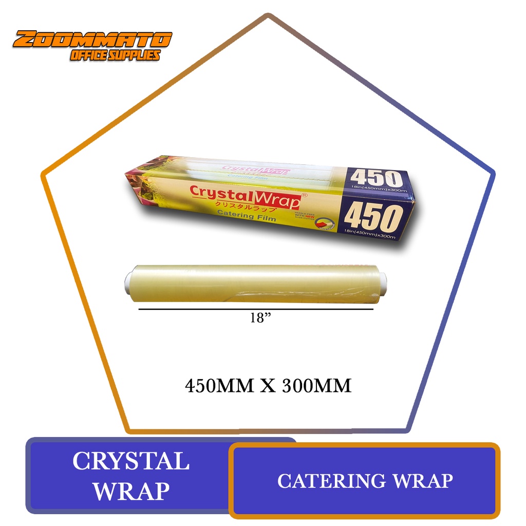 CRYSTAL CATERING FILM 450 18" 450MM X 300MM (1ROLL) Shopee Malaysia