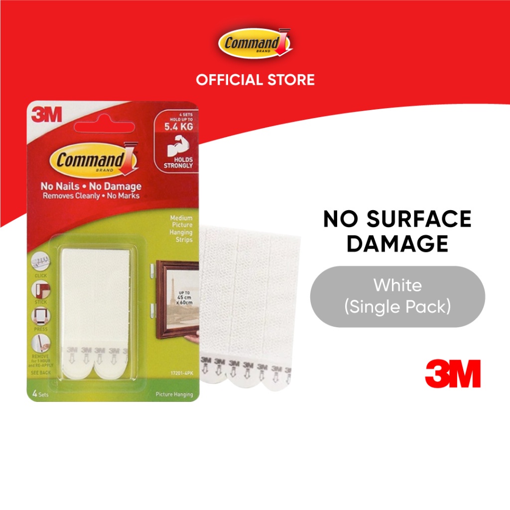 Strisce Command Per Appendere Quadri - Misura M - 4 Pezzi - Senza Chiodi - Foto 7