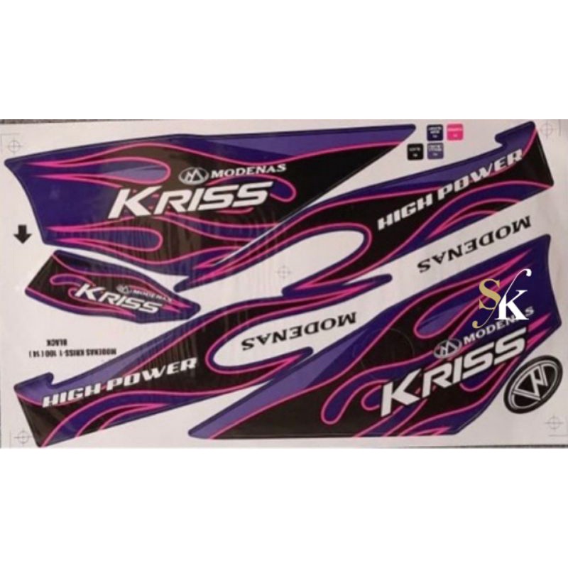 MODENAS KRISS 100/110 CUSTOM DESIGN API SPECIAL EDITION STRIPE BODY ...