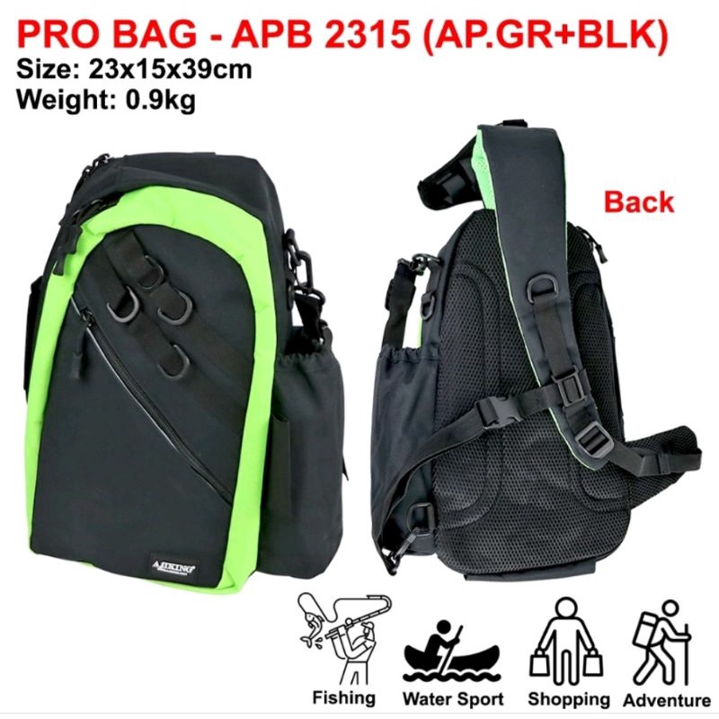 Fishing Bag Waterproof Beg Pancing Ajiking APB Travel Hiking Bag Storage  Sling Bag Multifunctional Fishing Tackle 2315