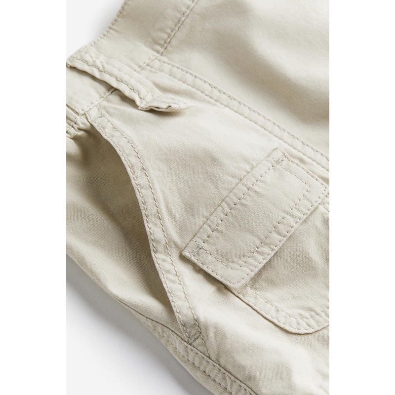 H&M - Canvas cargo trousers - Mole Dusty Light