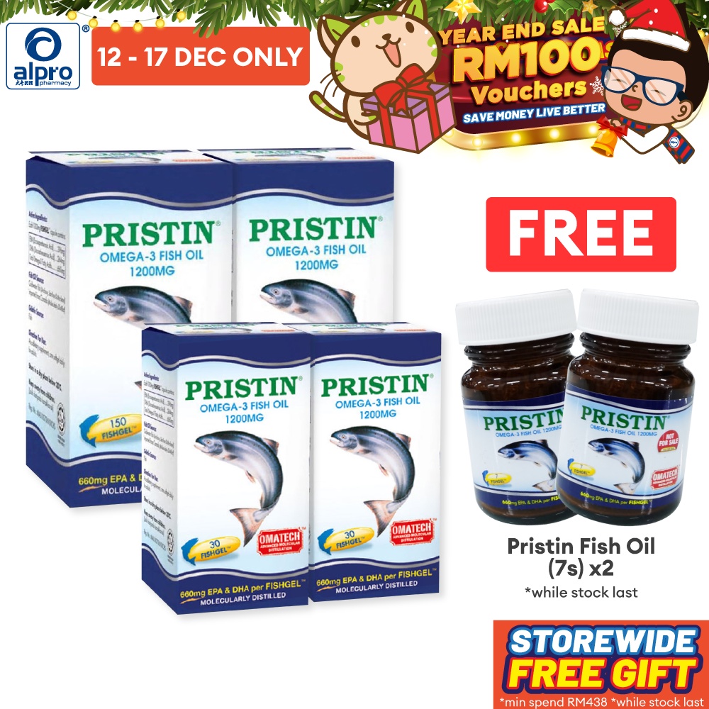 THC Pristin Fish Oil 1200mg 150s x 2 + 30s Free Extra 30s Shopee Malaysia