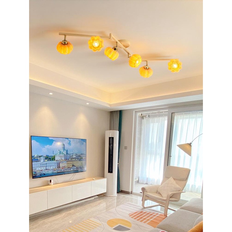 track lightBionic Pumpkin Lantern Retro Art Living Room Track Light