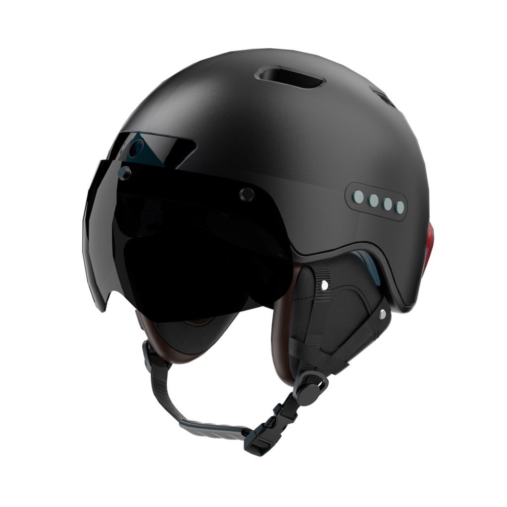 Motorcycle smart helmets built-in HD camera and Safety Warning Light ...