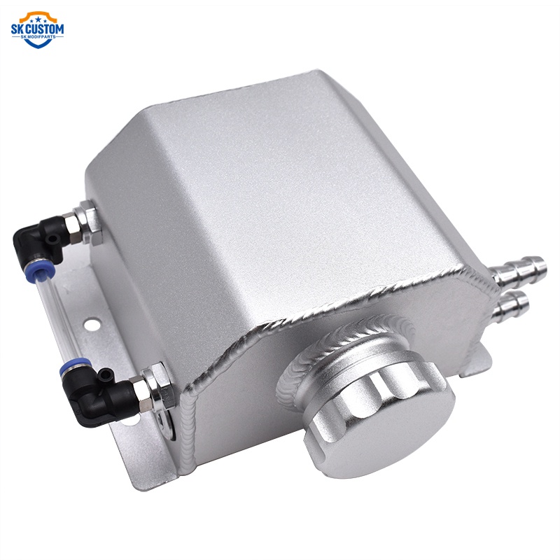 Aluminum Universal 1L Oil Catch Can Breather Tank With Brain Plug Fuel Tank Shopee Malaysia