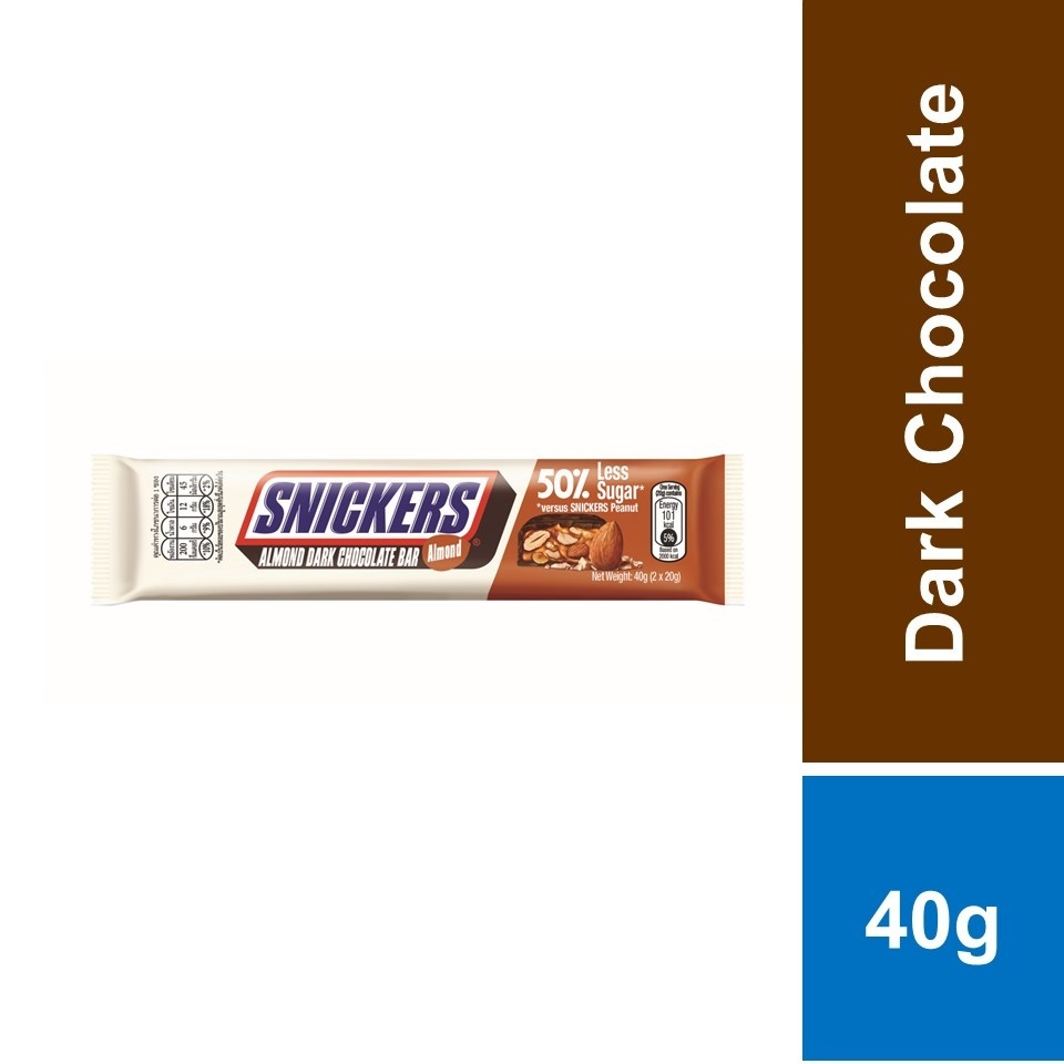 Snickers Almond Dark Chocolate Bar 40g | Shopee Malaysia