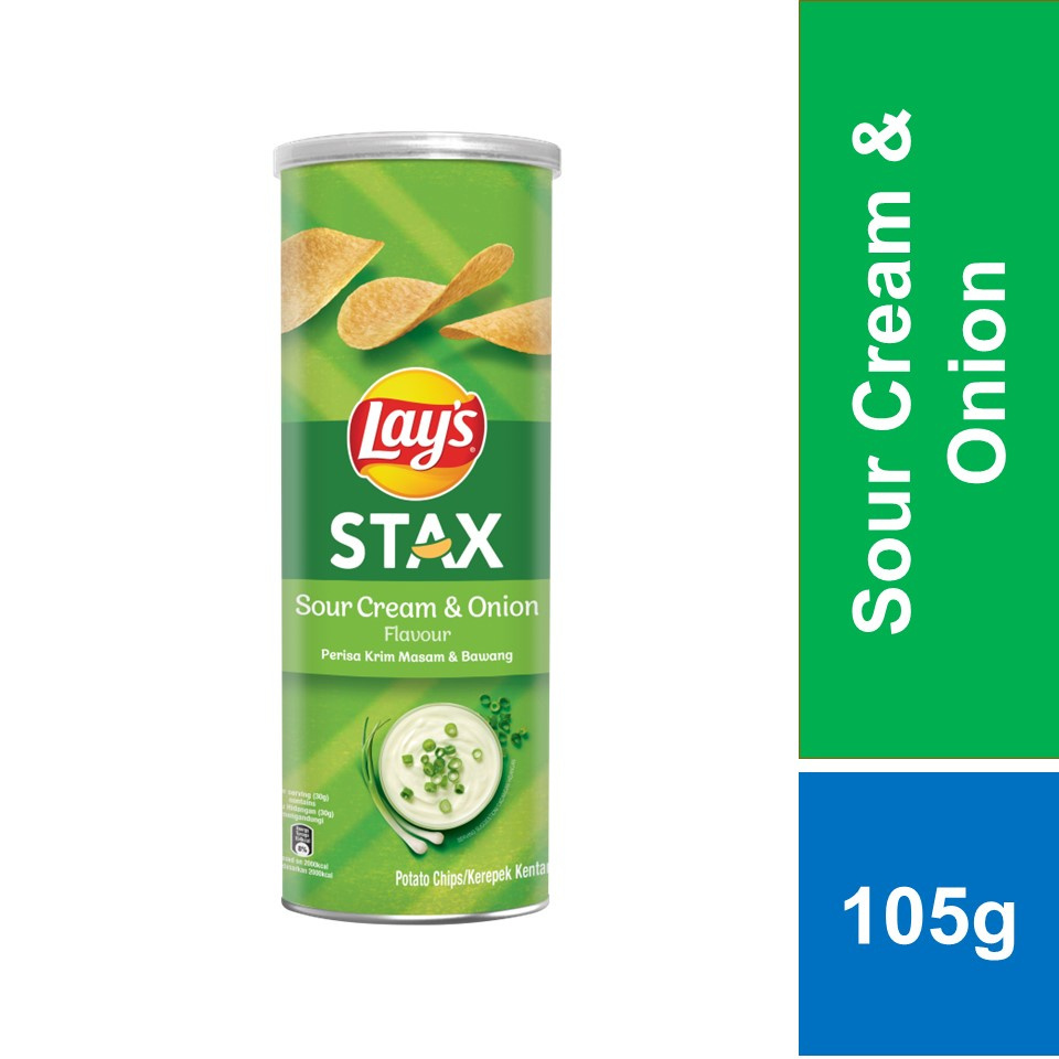 Lays My Stax Sour Cream & Onion 105g | Shopee Malaysia